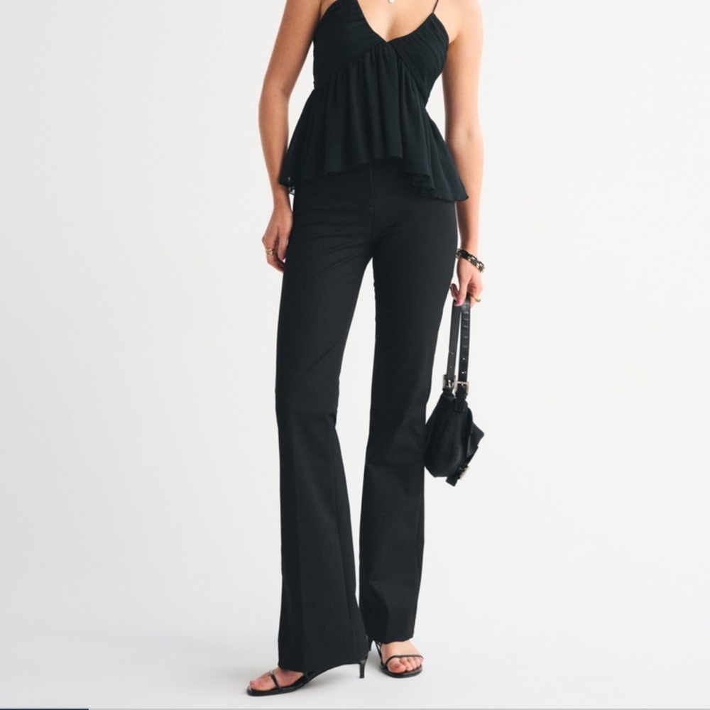 Abercrombie & Fitch Black Flare Jumpsuit